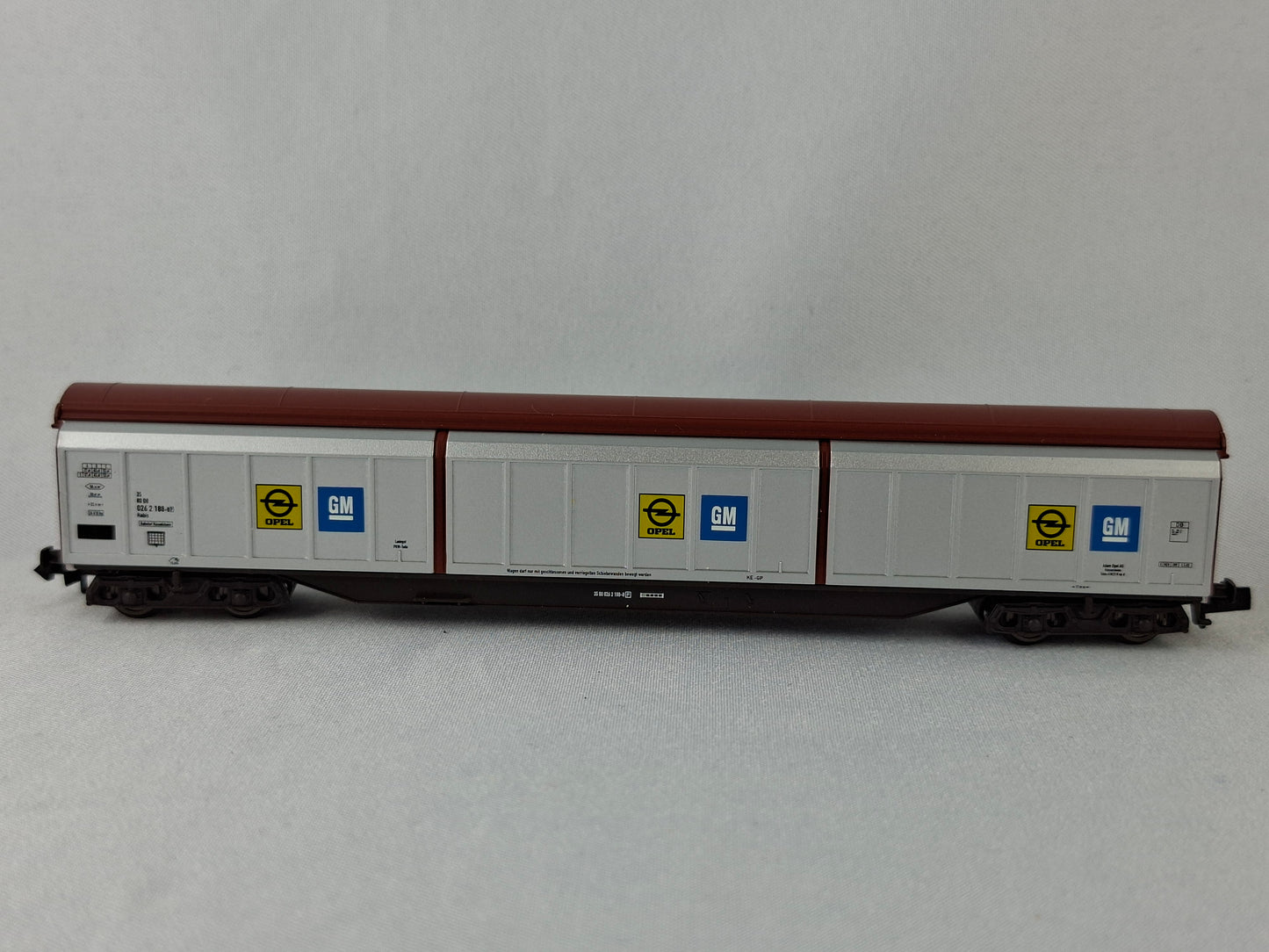 Wagon à parois coulissantes grande capacité Electrotren 7715 DB « Opel », « GM » OVP (EOW35) 