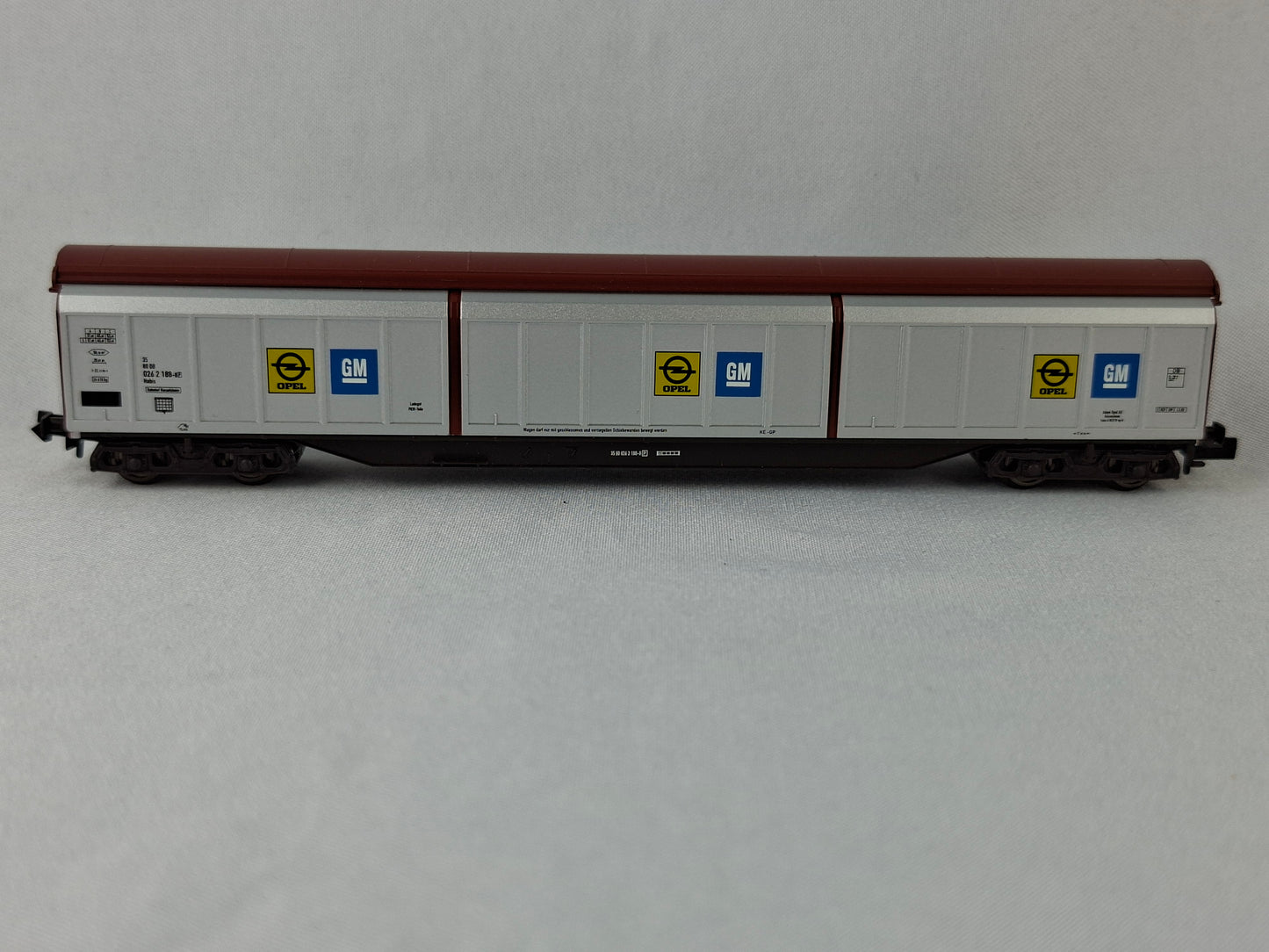 Wagon à parois coulissantes grande capacité Electrotren 7715 DB « Opel », « GM » OVP (EOW35) 