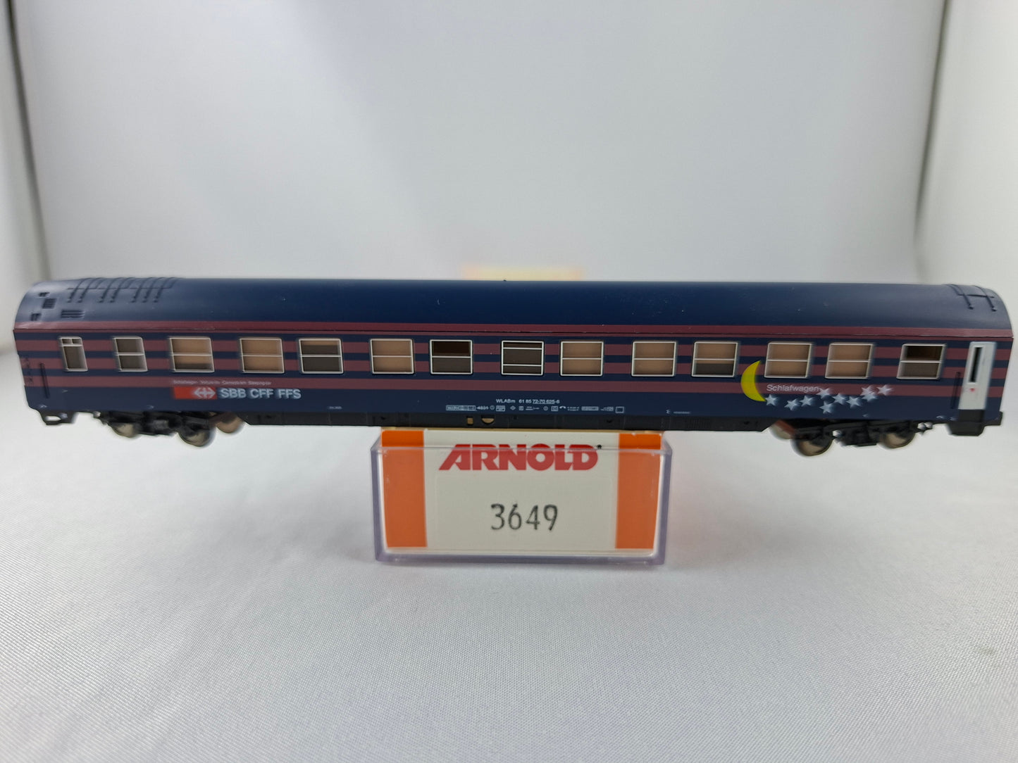 Arnold 3649 SBB Schlafwagen mit Mond und Sterne Signet 1./2. Kl. OVP (BSW5)