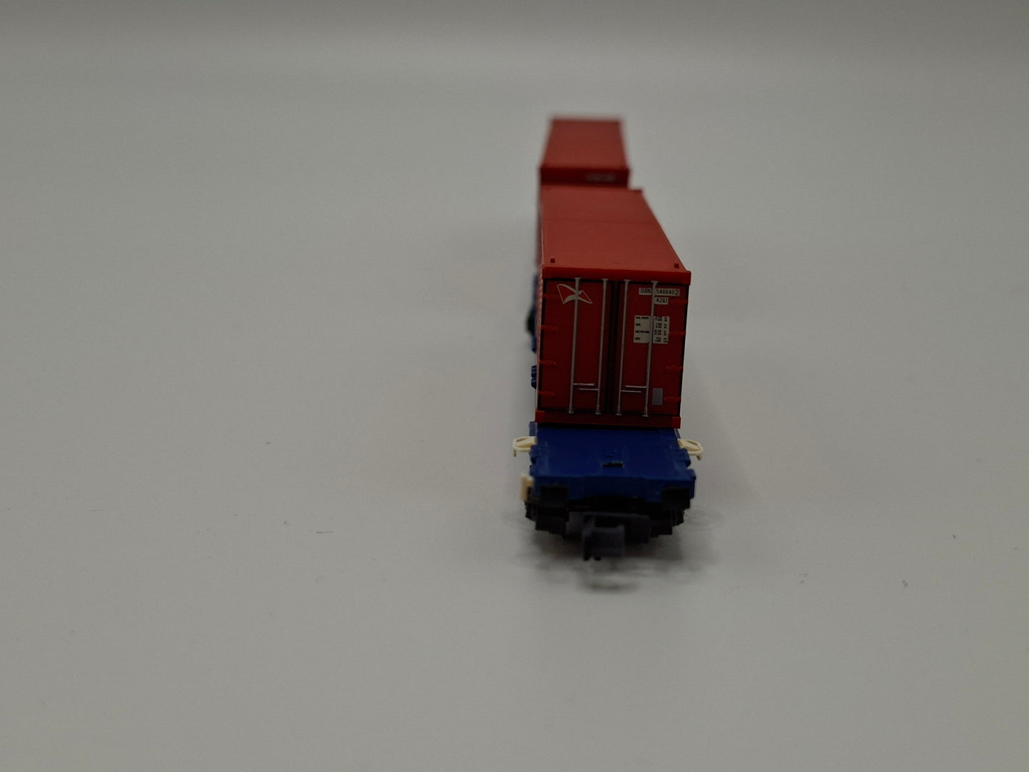 Fleischmann 825301 DB Gelenk-Containertragwagen mit zwei 40´ Containern (rot) ´HAMBURG SÜD´ OVP (EOS10)