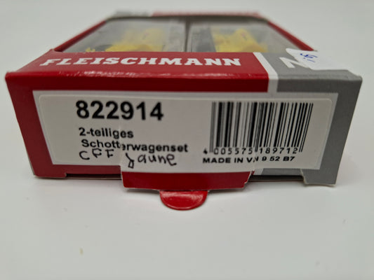 Fleischmann 822914 SBB Set 2-teilig Schotterwagen gelb OVP (EOS12)