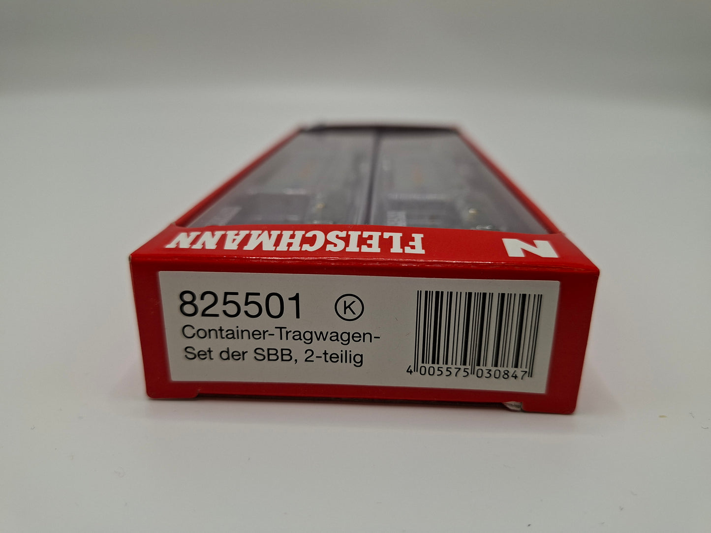 Fleischmann 825501 SBB Set 2-teilig Container-Tragwagen mit zwei 40´ Containern ´DSM´, ´Bertschi DÜRRENASCH´, ´Xantar´ OVP (EOS13)
