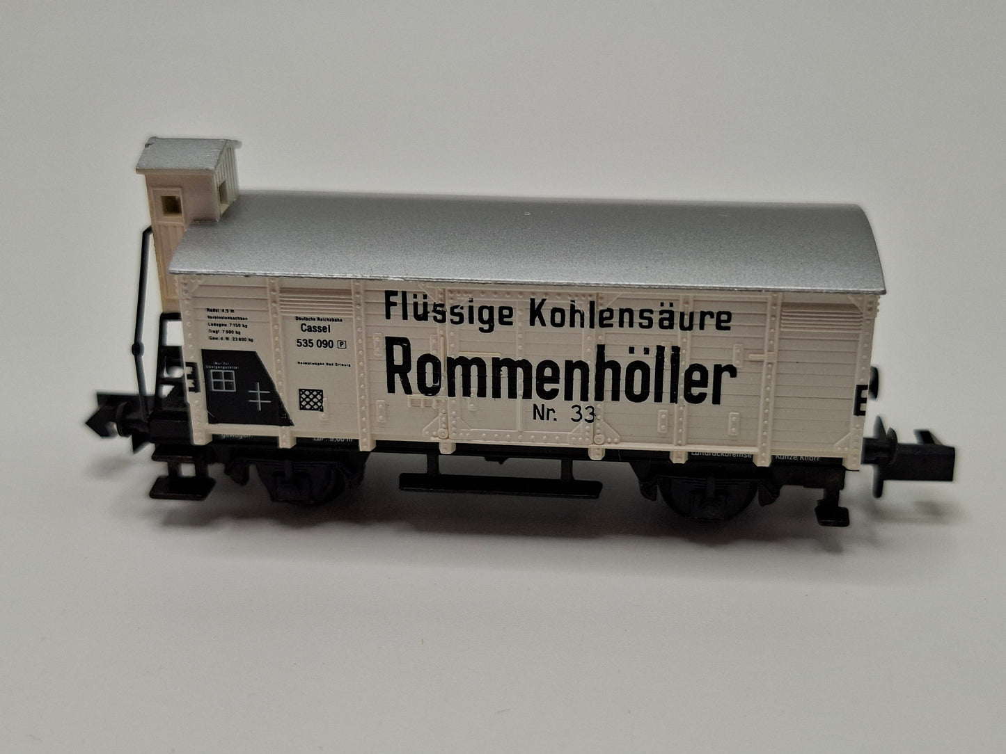 Arnold 4265 DRG Wärmeschutzwagen mit Brhs ´Flüssige Kohlensäure Rommenhöller Nr. 33´OVP (GWG18)