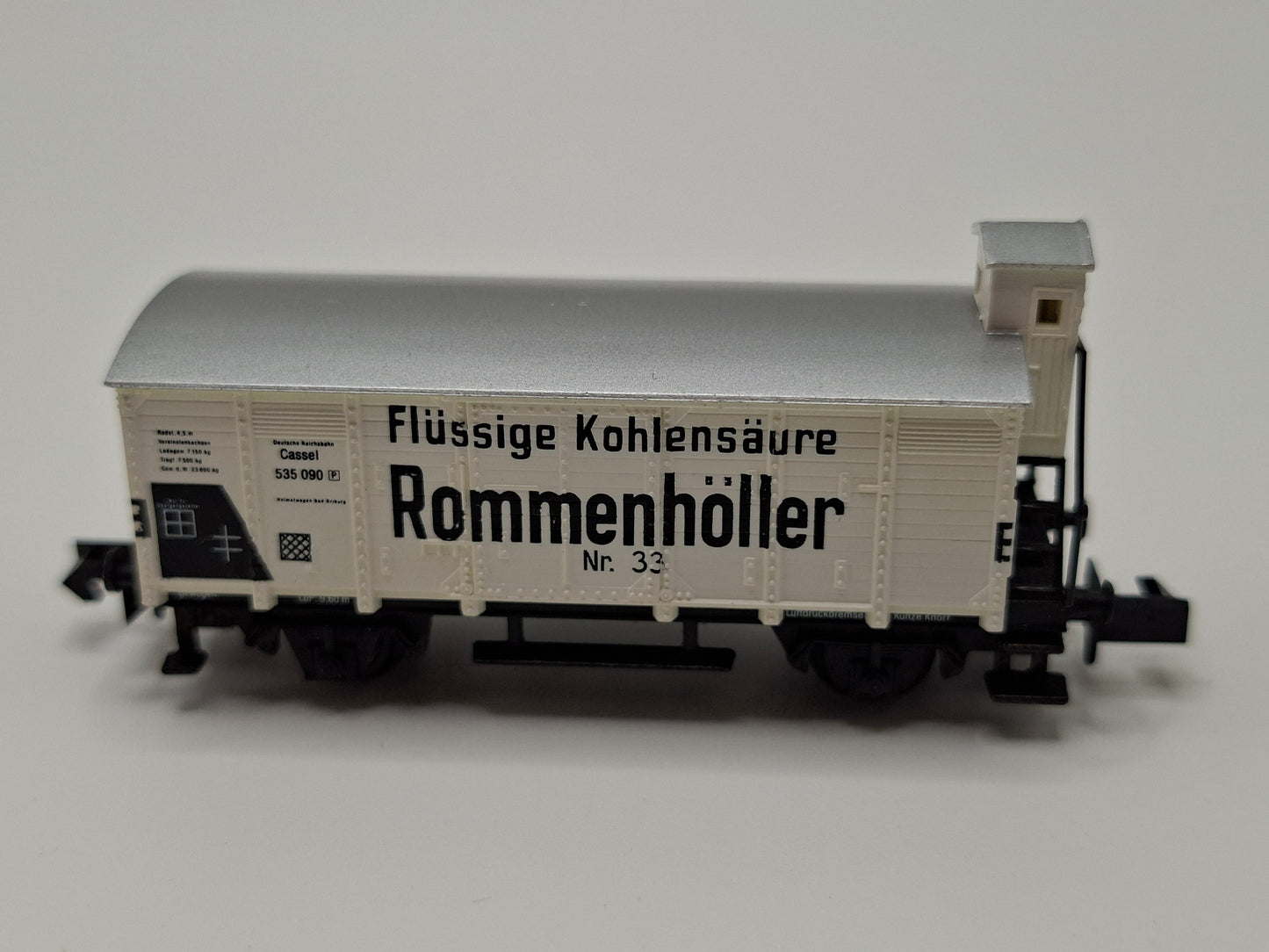 Arnold 4265 DRG Wärmeschutzwagen mit Brhs ´Flüssige Kohlensäure Rommenhöller Nr. 33´OVP (GWG18)