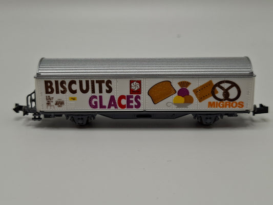 Roco 25069 SBB Schiebewandwagen ´BISCUITS GLACES´, ´MIGROS´ (GWG14)