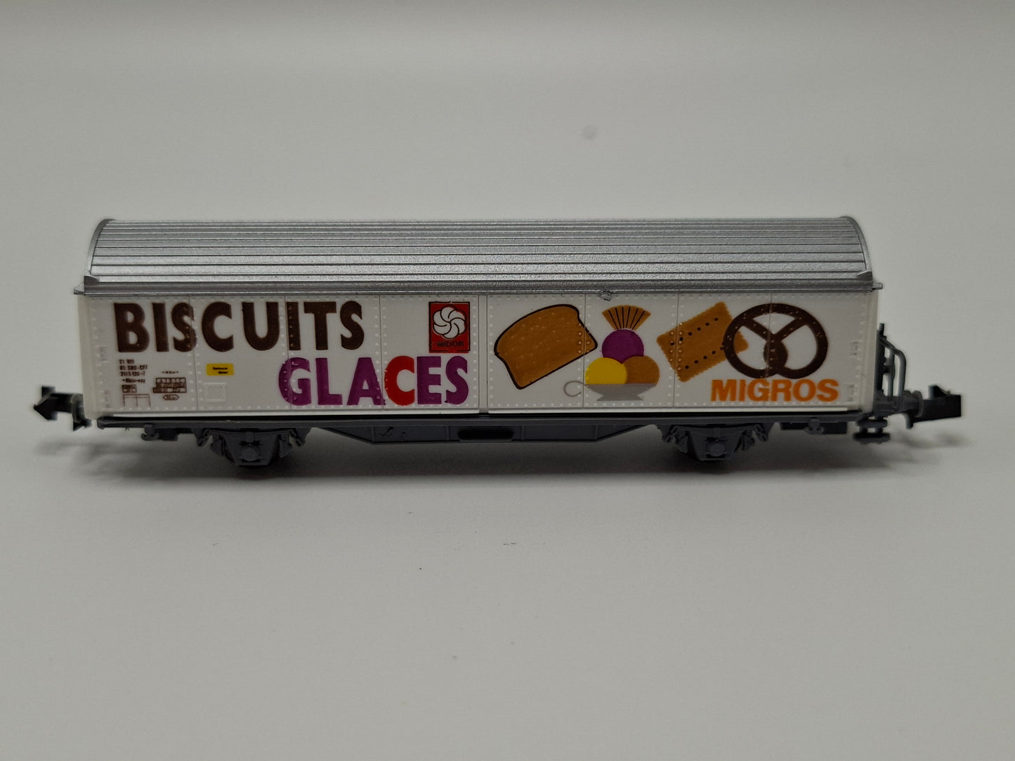 Roco 25069 SBB Schiebewandwagen ´BISCUITS GLACES´, ´MIGROS´ (GWG14)