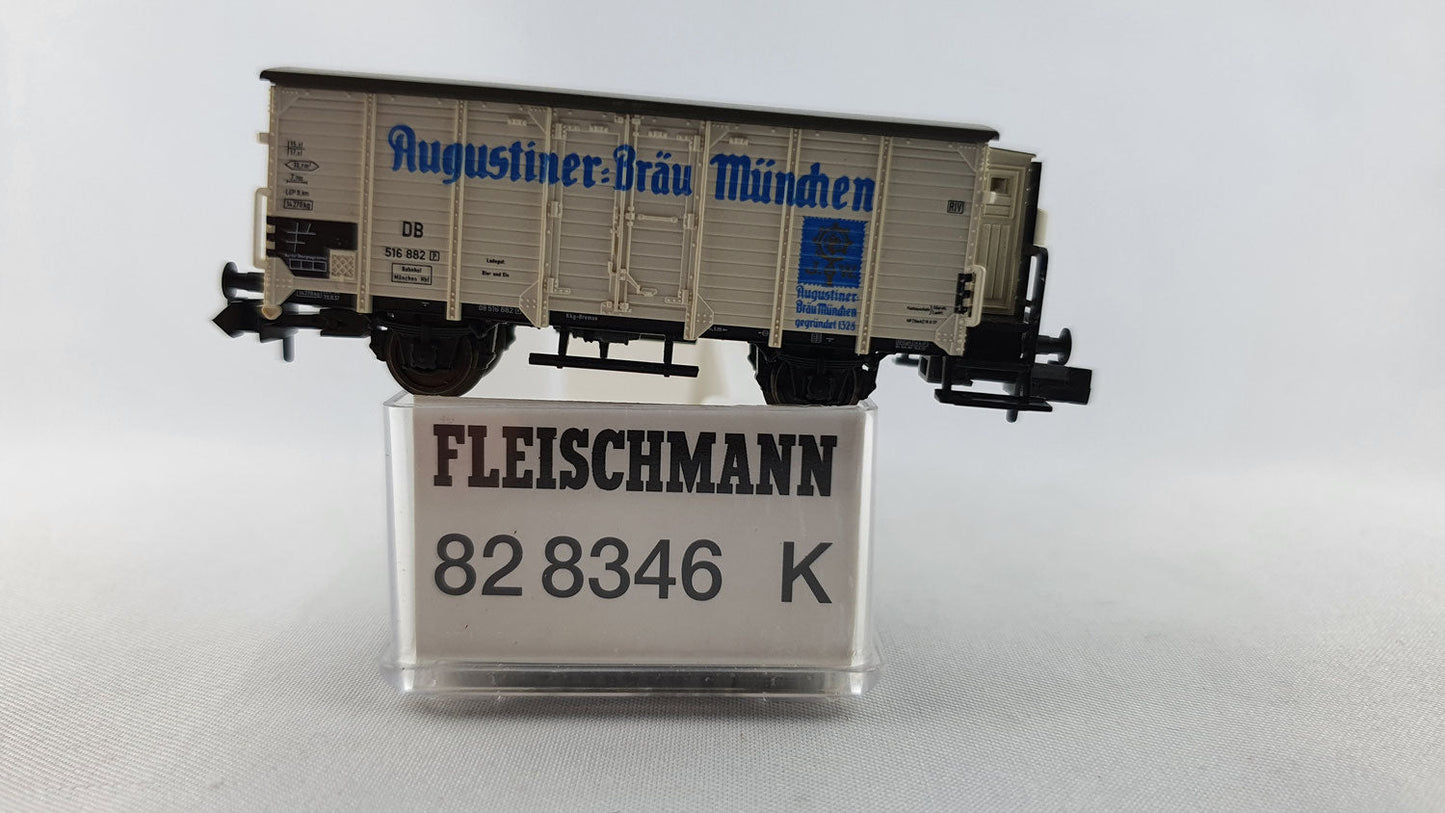 Fleischmann 828346 DB Kühlwagen "Augustiner Bräu München" mit Bremserhaus "Exklusivmodell 2002" OVP (DG270)