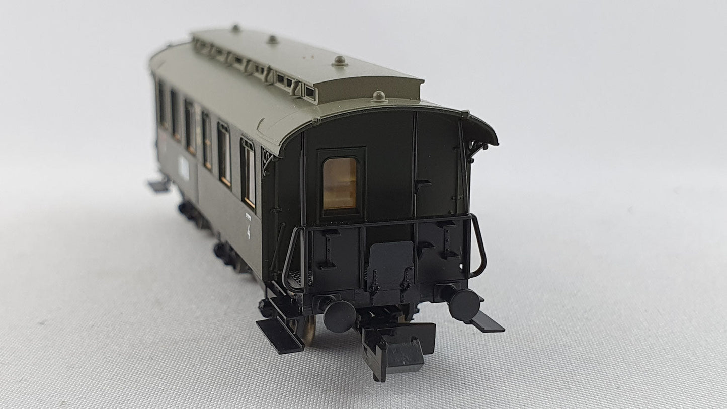 Fleischmann 8875 K DRG passenger car 4th class with load compartment with spoked wheels RARITY OVP (DP123) 