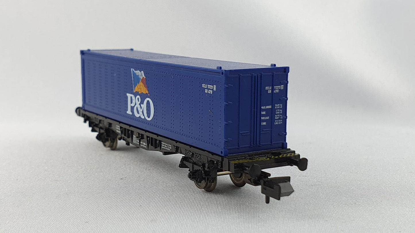 Fleischmann 8239 K DB Container Tragwagen "P&O" OVP (DG189)