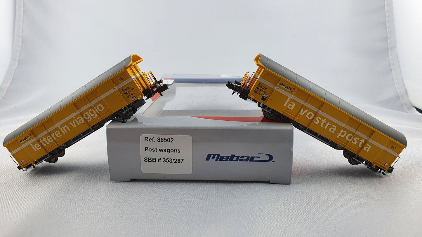 Mabar 86502 SBB Postwagen Set italienische Beschriftung OVP (7075)