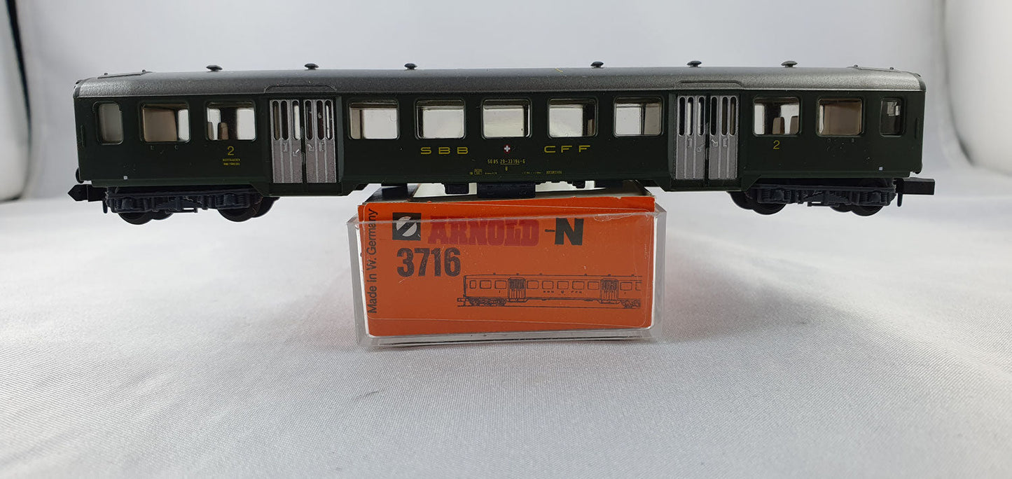 Arnold 3716 SBB Leichtstrahlwagen 3. Kl. OVP (CWP1)