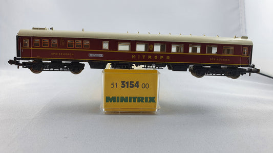 Minitrix 51 3154 00 DB "Mitropa" Speisewagen OVP (DP237)