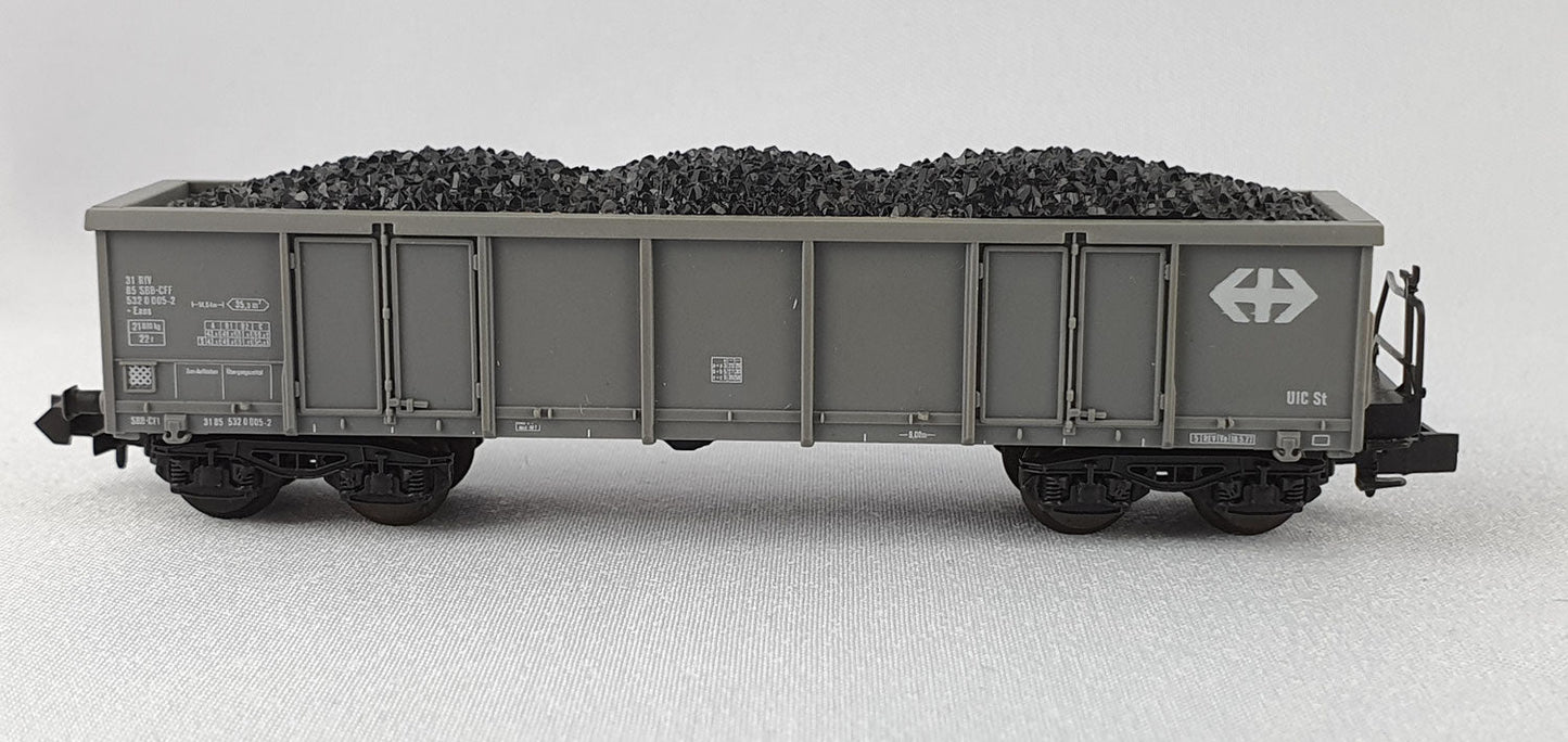 Roco 25126 SBB off. Güterwagen mit Kohle OVP (DG651)