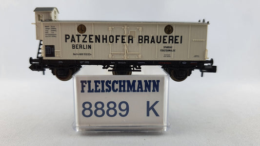 Fleischmann 8889 KPEV Kühlwagen "Patzenhofer Brauerei"  Bierwagen mit Bremserhaus RARITÄT OVP (DG266)