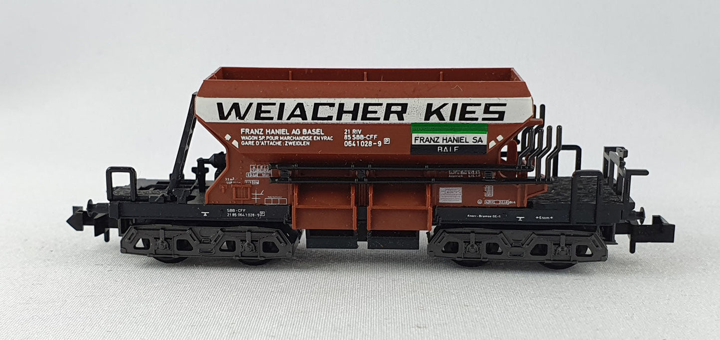 Minitrix 51 3294 00 SBB Selbstentladewgen "Weichacher Kies" (DG541)