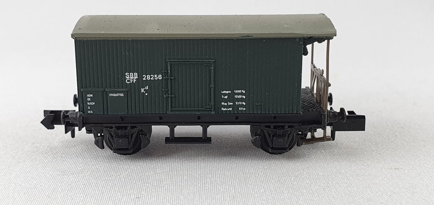 SwissToys 11 SBB Flachdachwagen mit Brb grün OVP (DG471)