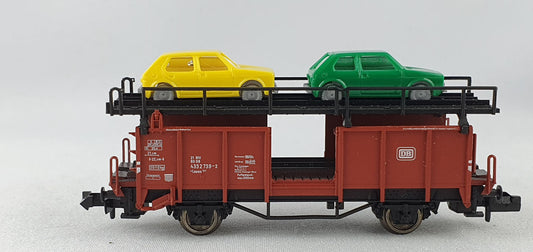Fleischmann 8224 DB Autotransport-Doppelstockwagen mit 2 Golf (DG463)