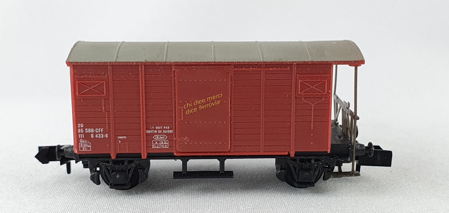 SwissToys 1 SBB ged. Güterwagen "Für Güter die Bahn" D / I OVP (DG468)