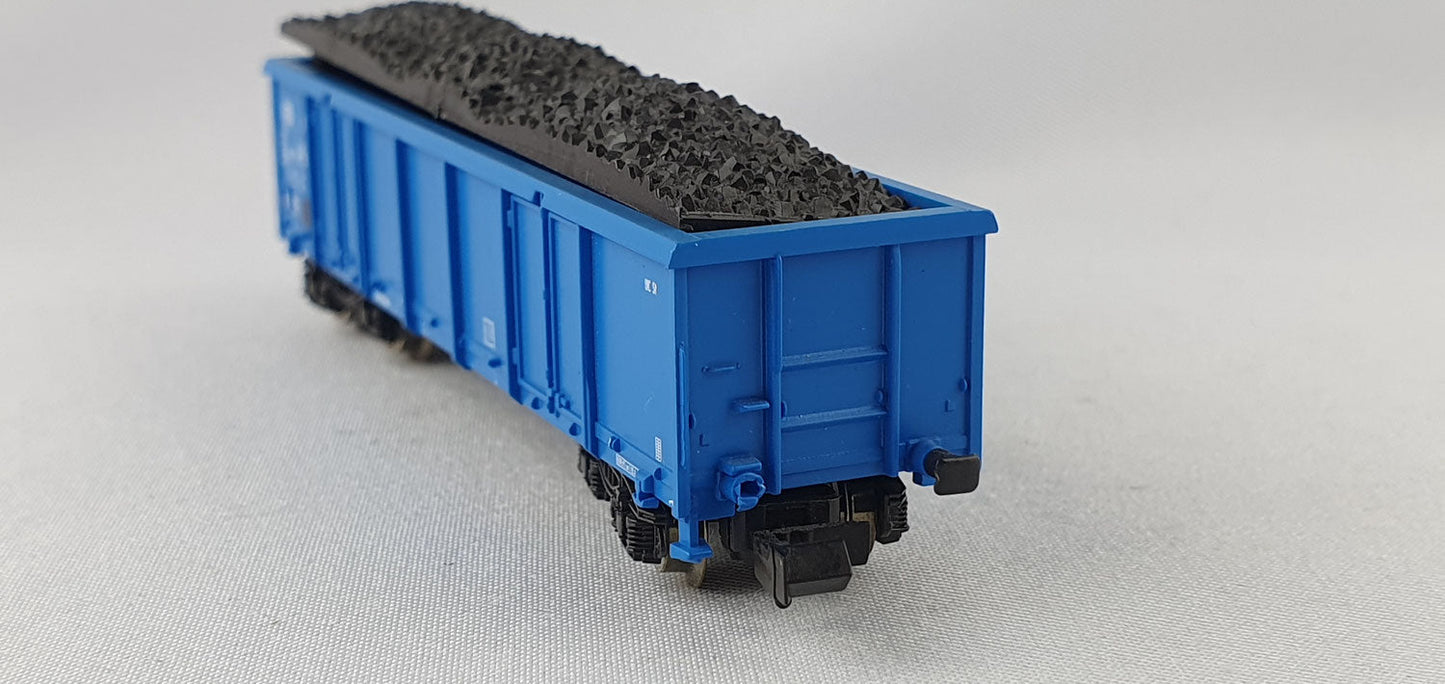 Roco 25223 DB off. Güterwagen blau mit Kohle OVP (DG485)