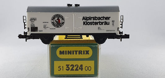 Minitrix 51 3224 00 DB Kühlwagen "Alpirsbacher Klosterbräu" (E253)