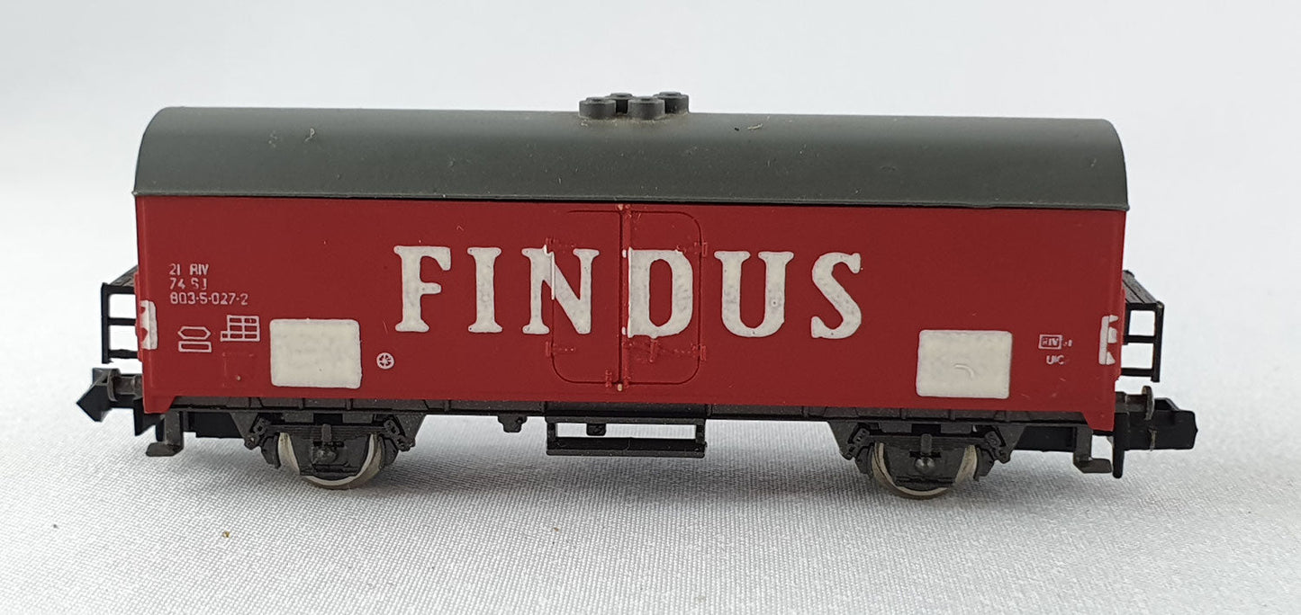 Rivarossi 9314 SJ Kühlwagen "FINDUS" rot OVP (E6908)