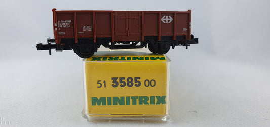 Minitrix 51 3585 00 SBB open freight car with logo, original packaging (WG31) 