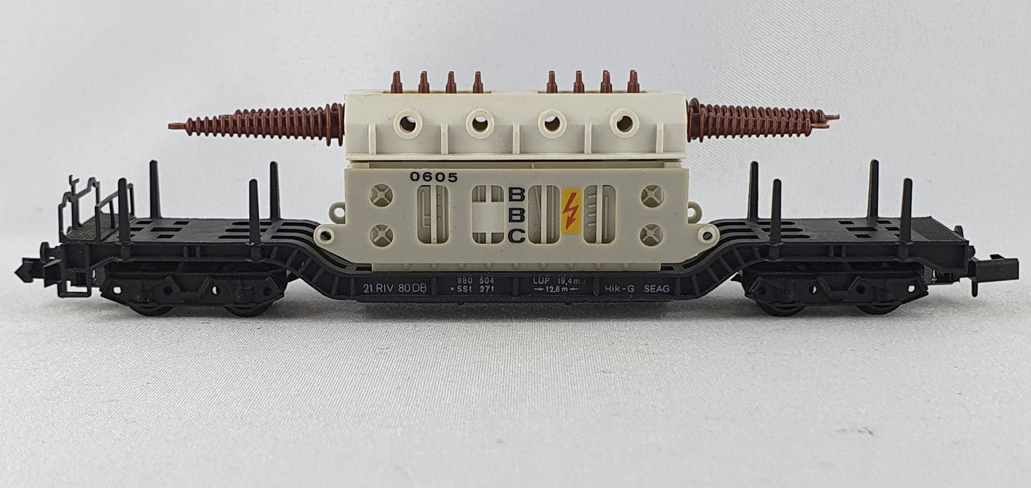 Arnold 4910 DB Schwertransport-Tiefladewagen mit BBC- Trafo OVP (E2740)