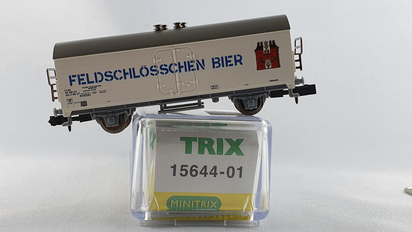 Minitrix 15644-01 SBB Bierwagen "Feldschlösschen Bier" OVP (DG108)