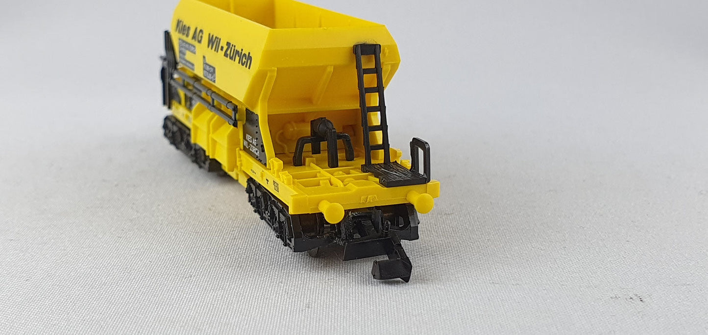 Minitrix 13691 SBB Selbstentladewagen gelb "Kies AG Wil-Zürich" 4-achsig OVP (AGW11)