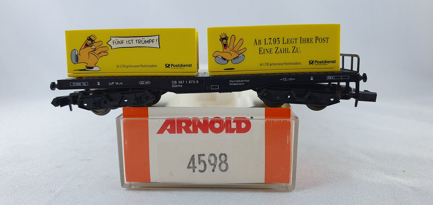 Arnold 4598 DBP Contrainer Tragwagen "Postcontainer" OVP (CWG13)