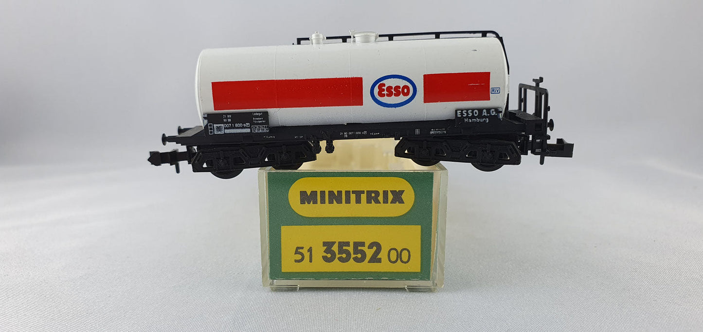 Minitrix 51 3552 00 DB Kesselwagen "Esso" 4-achsig OVP (DG297)