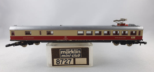 Voiture-restaurant Märklin 8727 DB TEE avec pantographe dans son emballage d'origine (EZW52) 