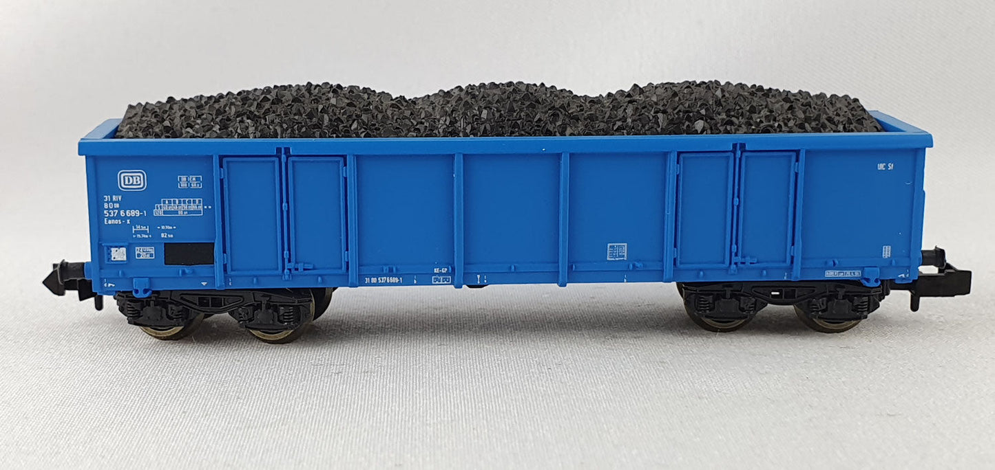 Roco 25223 DB off. Güterwagen blau mit Kohle OVP (DG485)