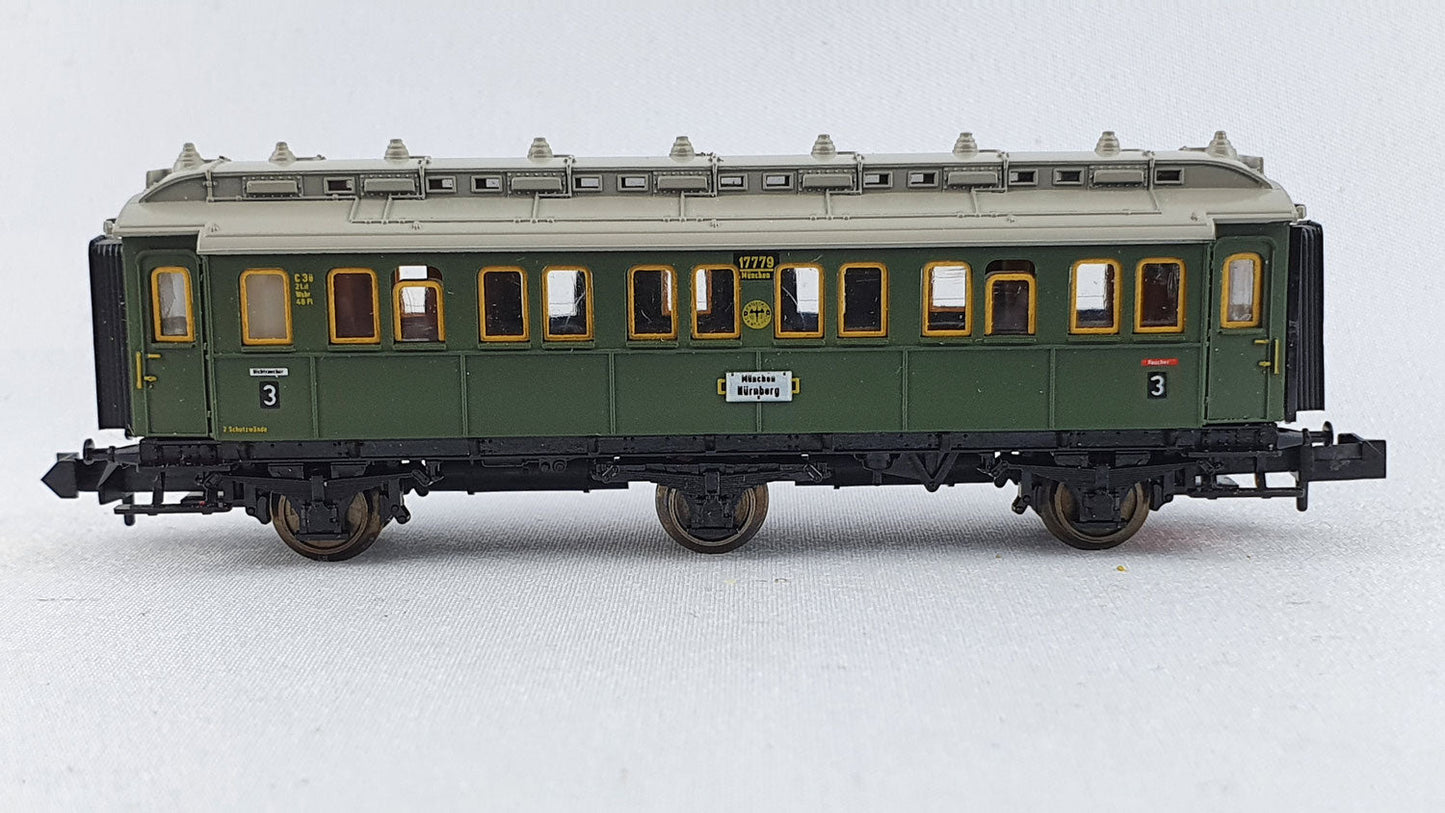 Minitrix 51 3166 00 DRG Schnellzugwagen 3. Kl. 3-achsig OVP (DP140)