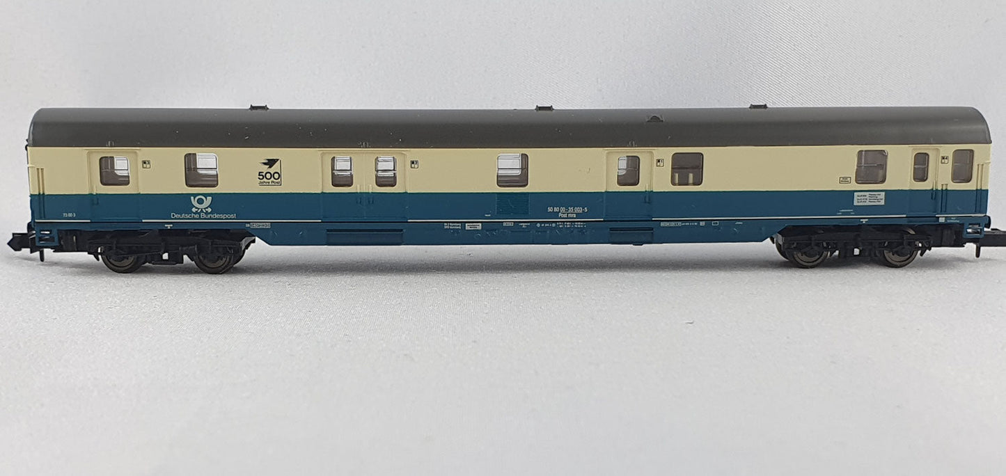 Arnold 3280 DBP Bahnpostwagen türkis/beige "500 Jahre Post" OVP (DP332)