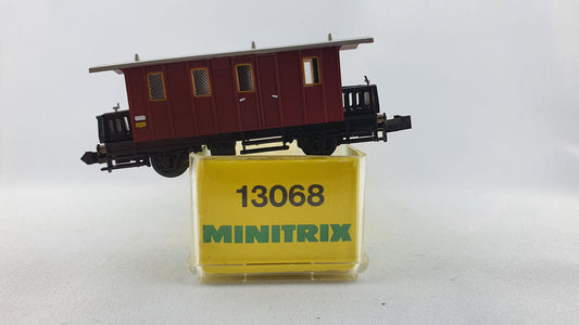 Minitrix 13068 K.Bay.Sts.B. Gepäckwagen mit Postabteil OVP (DP129)