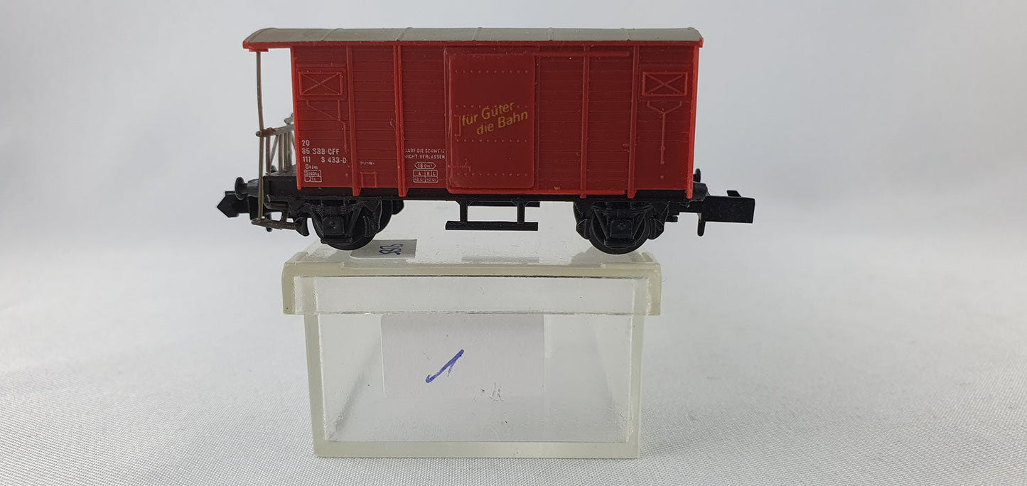 SwissToys 1 SBB ged. Güterwagen "Für Güter die Bahn" D / I OVP (DG468)