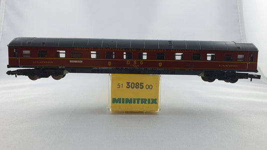 Minitrix 51 3085 00 DSG Schlafwagen 1./2. Kl OVP (DP259)