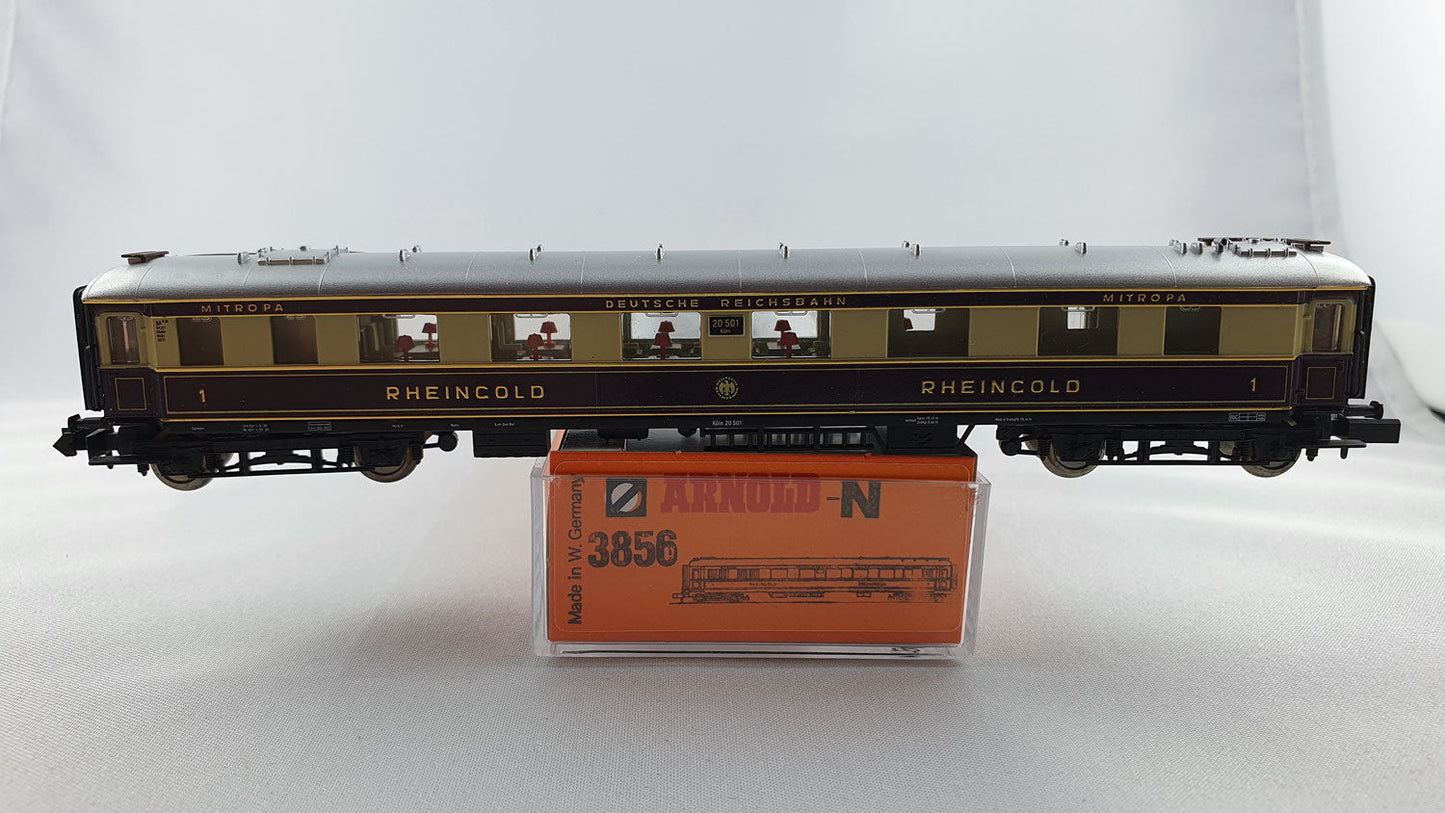 Arnold 3856 DRG Schnellzugwagen 1. Kl. "Rheingold" mit Beleuchtung OVP (E6601)