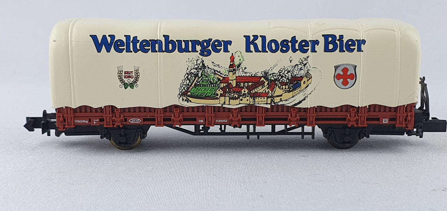 Arnold 4470 DB Rungenwagen mit Plane "Weltenburger Kloster Bräu" OVP (DG617)