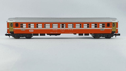 Voiture express 2e classe CFF Minitrix 51 3070 00, orange (DP449) 