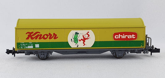 Roco 25231 Wagon à parois coulissantes SBB « Knorr + Chirat » dans son emballage d'origine (DG410) 