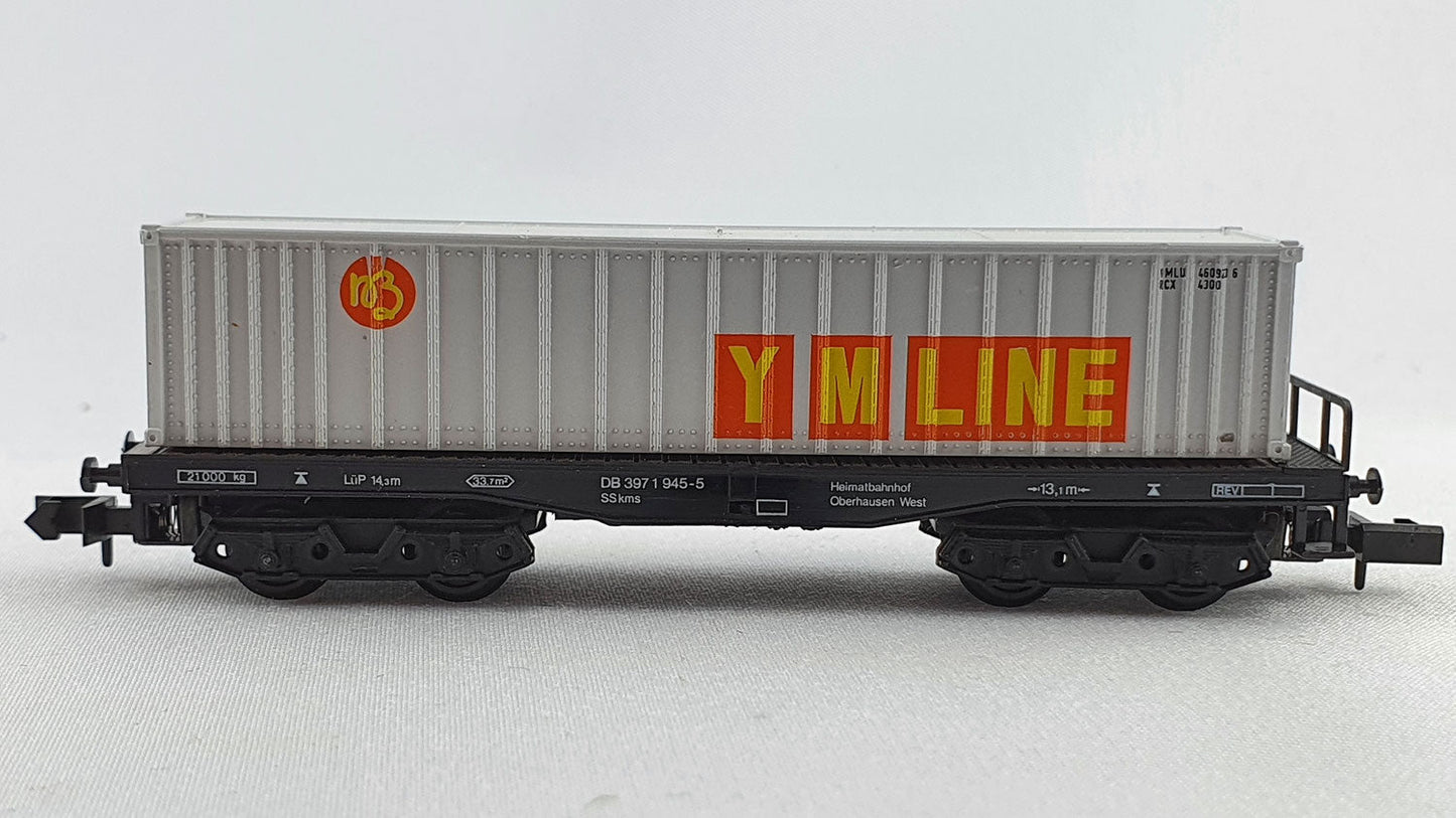 Arnold 4951 DB Container Tragwagen "Y M Line" (DG115)