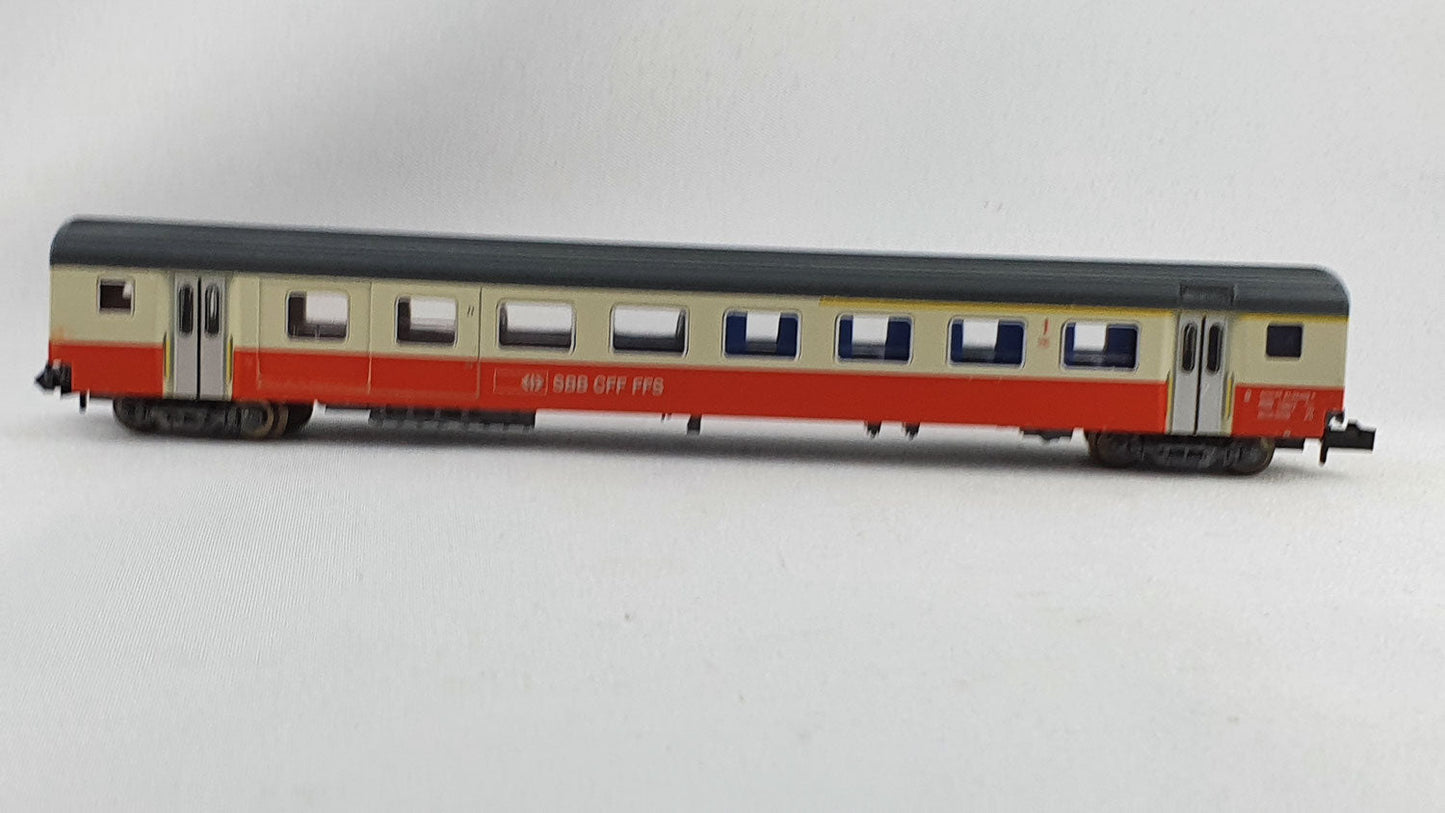 Minitrix 13322 SBB Swiss Express Wagen 1. Kl mit Gepäckabteil OVP (E6414)