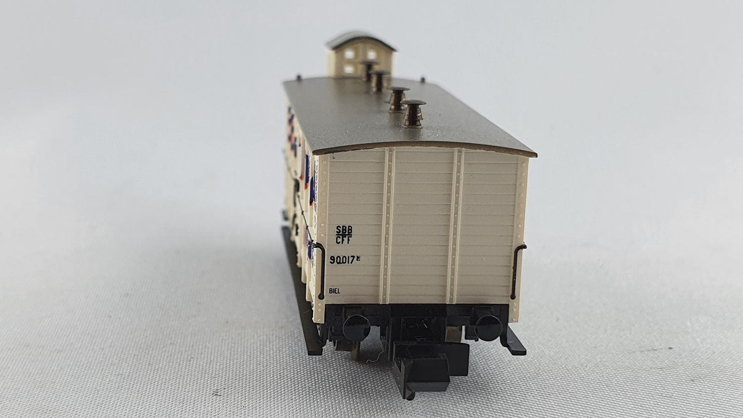 Minitrix 13293 SBB Bierwagen "Bière du Cardinal" OVP (DG132)