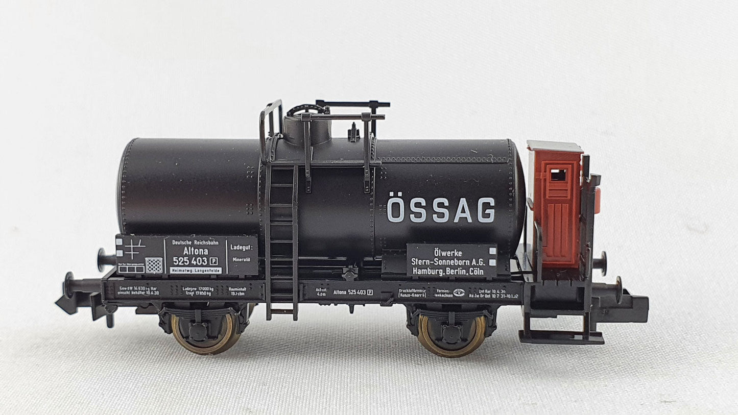 Fleischmann 8434 DRG Kesselwagen mit Bremserbühne "ÖSSAG" RARITÄT OVP (DG249)
