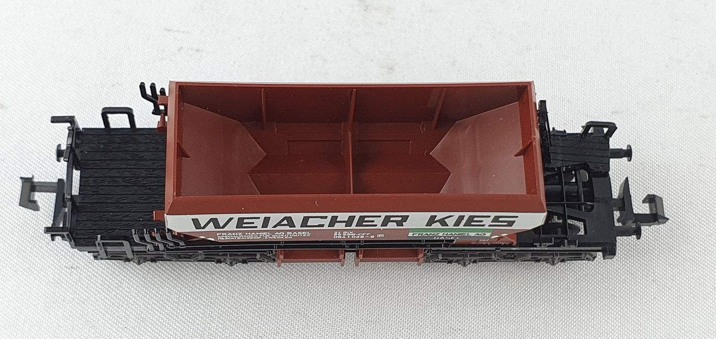 Minitrix 13294 SBB Selbstentladewagen "Weiacher Kies" OVP (DG524)