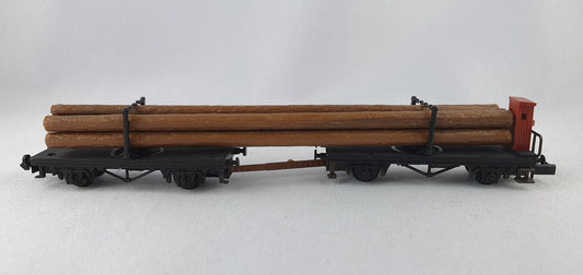 Arnold 4479 DRG Wagen-Set mit 2 Drehschemelwagen (mit Bremserhaus) mit Baumstämmen (DG390)