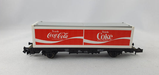 Wagon porte-conteneurs Fleischmann 8243 DB "Coco Cola" (DG382) 