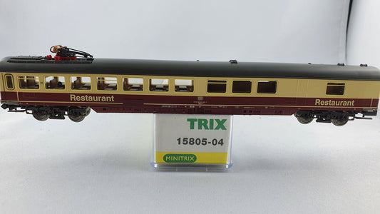 Voiture-restaurant Minitrix 15805-04 DB avec pantographe "Restaurant" orig. 